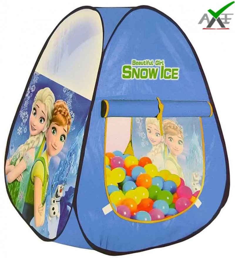 Pack Of 2 Play House Tent - Multicolour + Soft Plastic Balls 50 Pcs Set - Multicolour