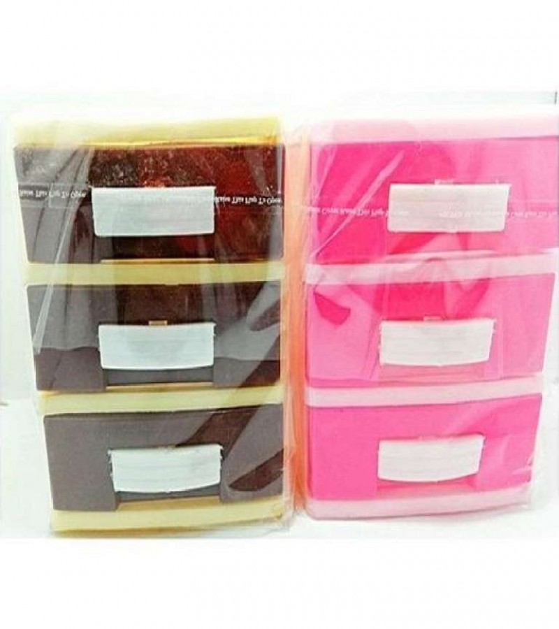 Pack Of 2 Portable Storage Drawers Multicolor Jewellery Box
