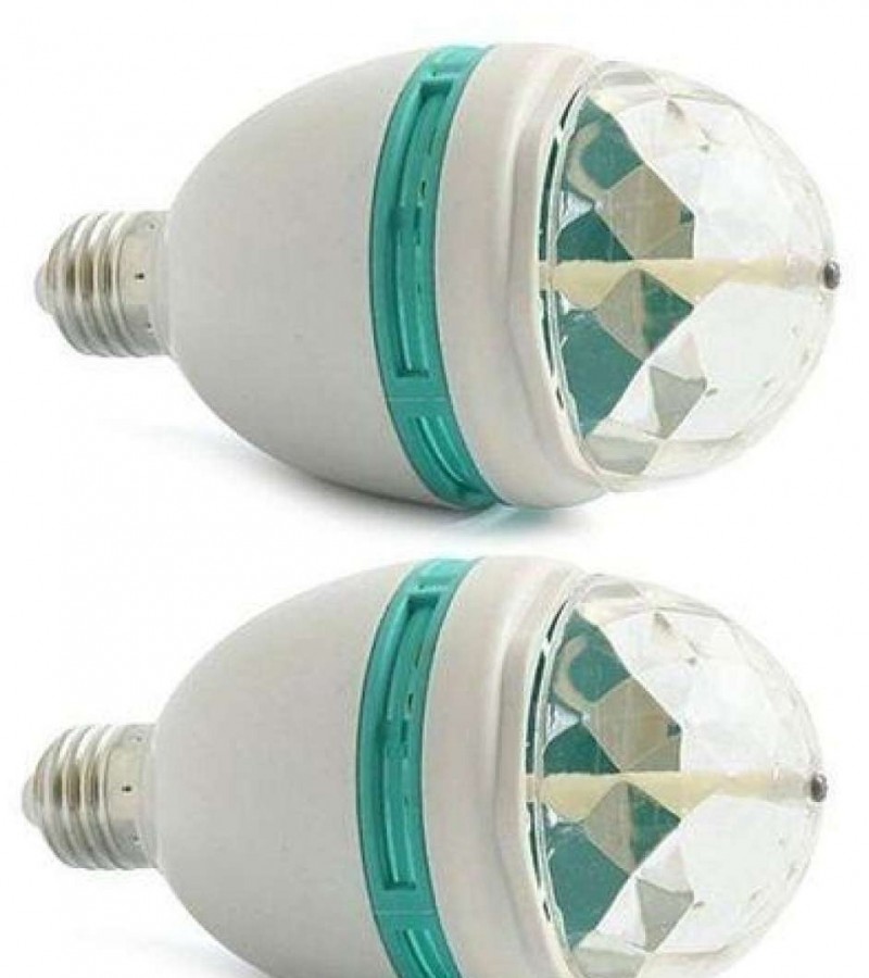 Pack Of 2 - Rotating Led Disco Light Bulb