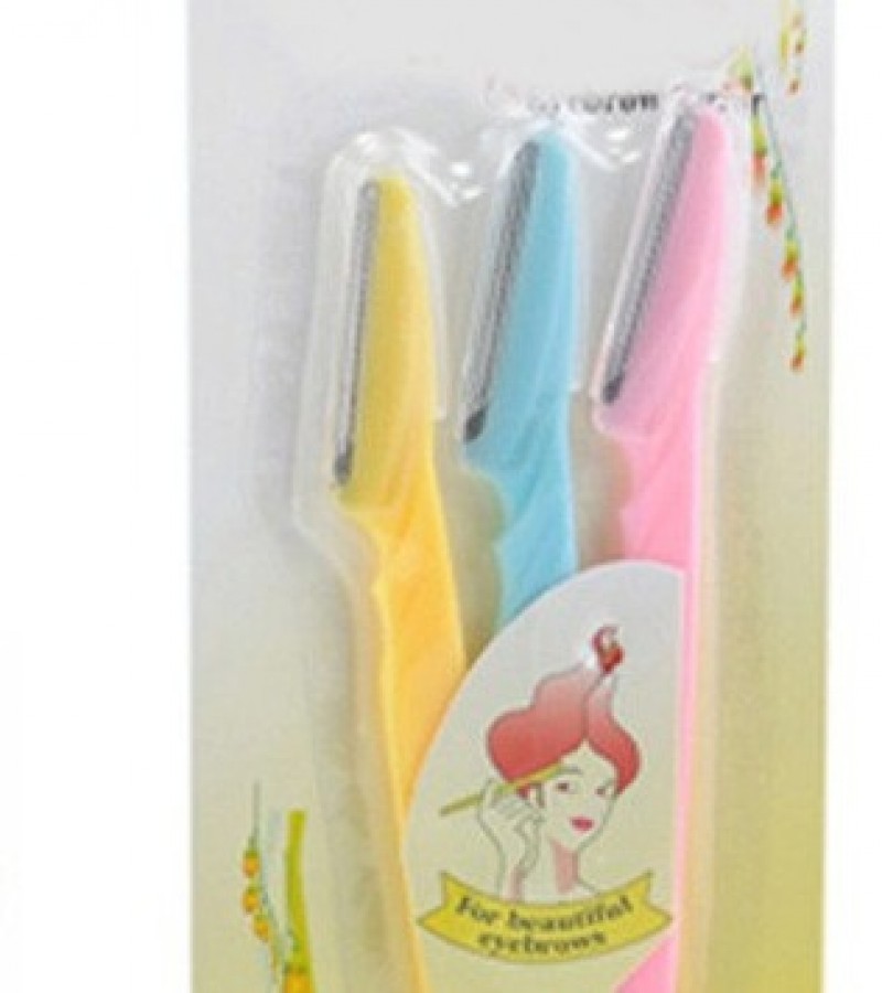 Pack Of 3 - Tinkle Eyebrow Razors - Multicolor