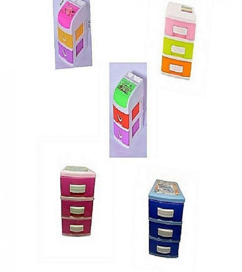 Pack Of 5--- 3 Layers Multi Color Mini Drawer For Storage Jewelry Organizer