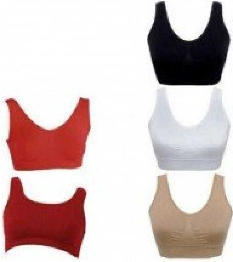 Pack of 5 - Cotton Air Bra For Women