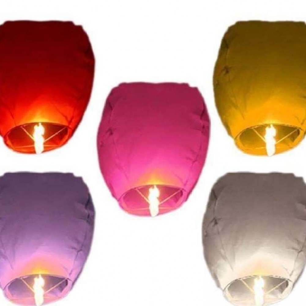 Pack of 5 - Sky Lantern - Multicolors