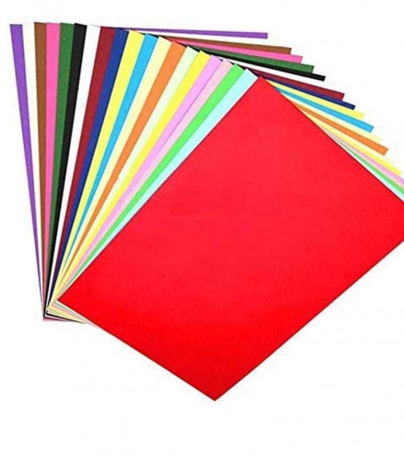 Pack of 50 A4 Color Paper (10 color, 5 Sheets of Each Color) for Art and Craft/Printing Purpose