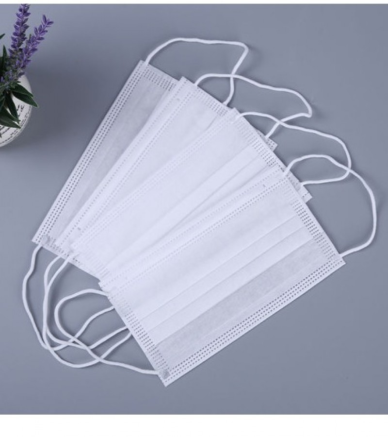 Pack of 50 Disposable Face Mask White