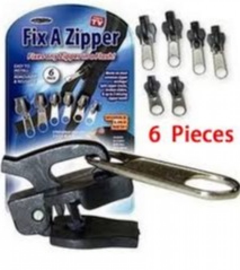 Pack of 6 - Fix A Zipper - Black