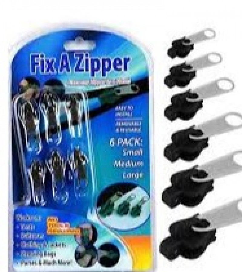 Pack of 6 - Fix A Zipper - Black