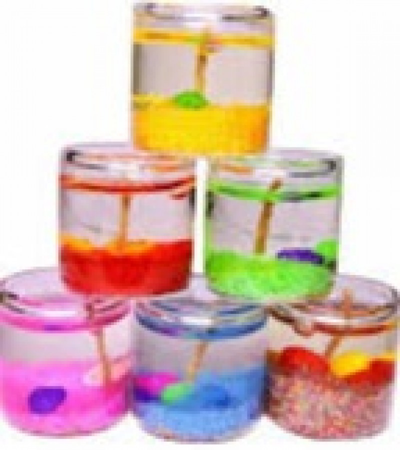 Pack of 6 Glass Gel Candles for Parties and Home Decor