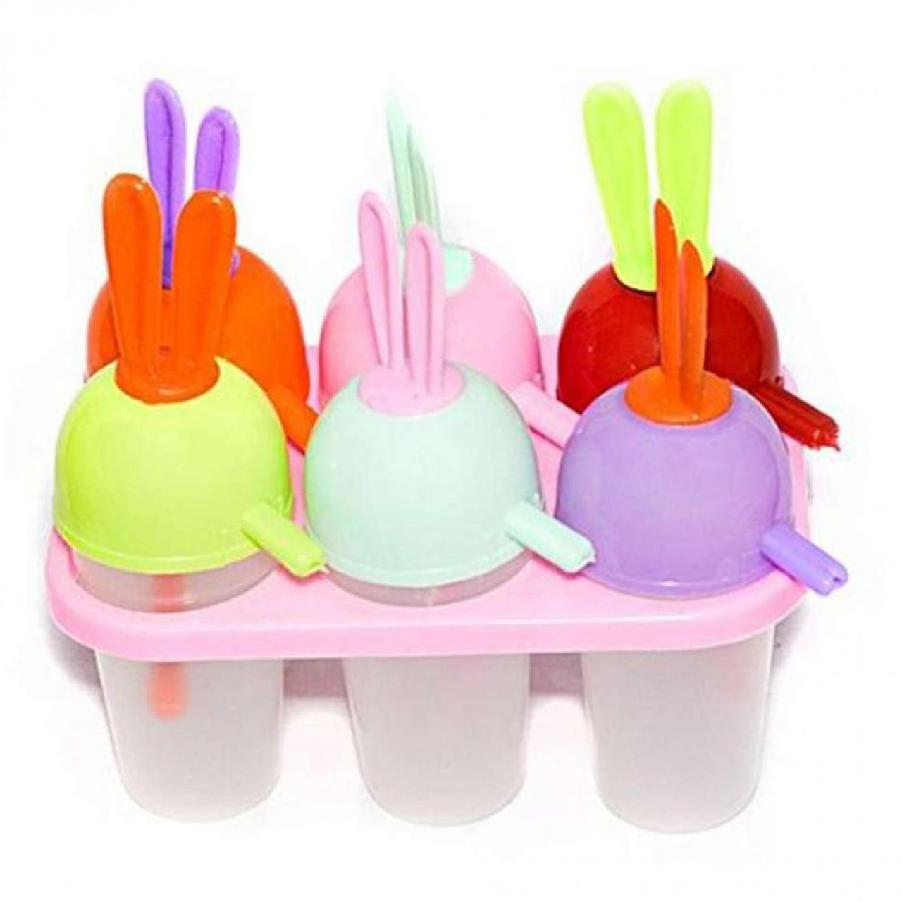 Pack Of 6 - Lolly Ice Cream Maker - Multicolour