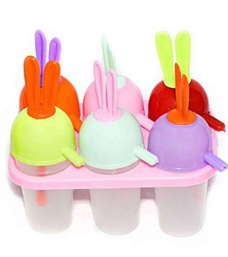 Pack Of 6 - Lolly Ice Cream Maker - Multicolour