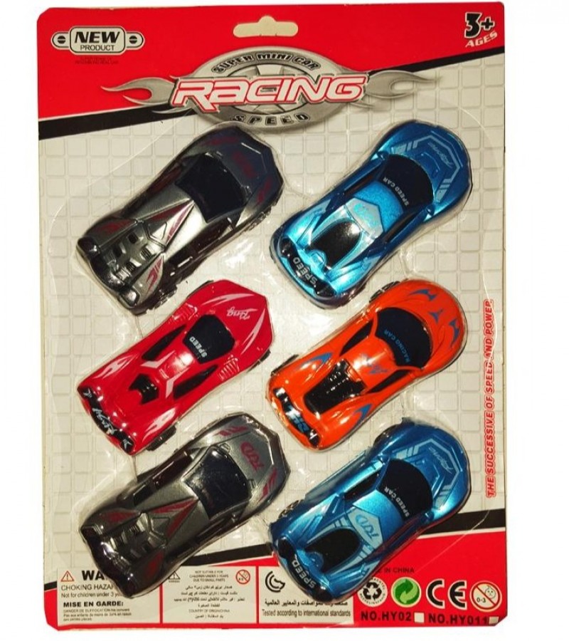 Pack of 6 Manual Mini Car Toy For Kids
