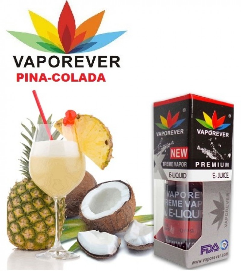 (PINA COLADA) Vaporever E-Liquid Vape Juice 10ml in 0mg, Nicotine Vapor