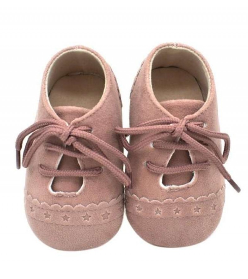 Pink Hot Baby Shoes Nubuck Leather