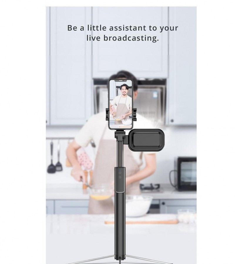 Portable Metal Selfie Stick Live Support Bluetooth Remote Control Selfie Tripod Telescopic Rod with