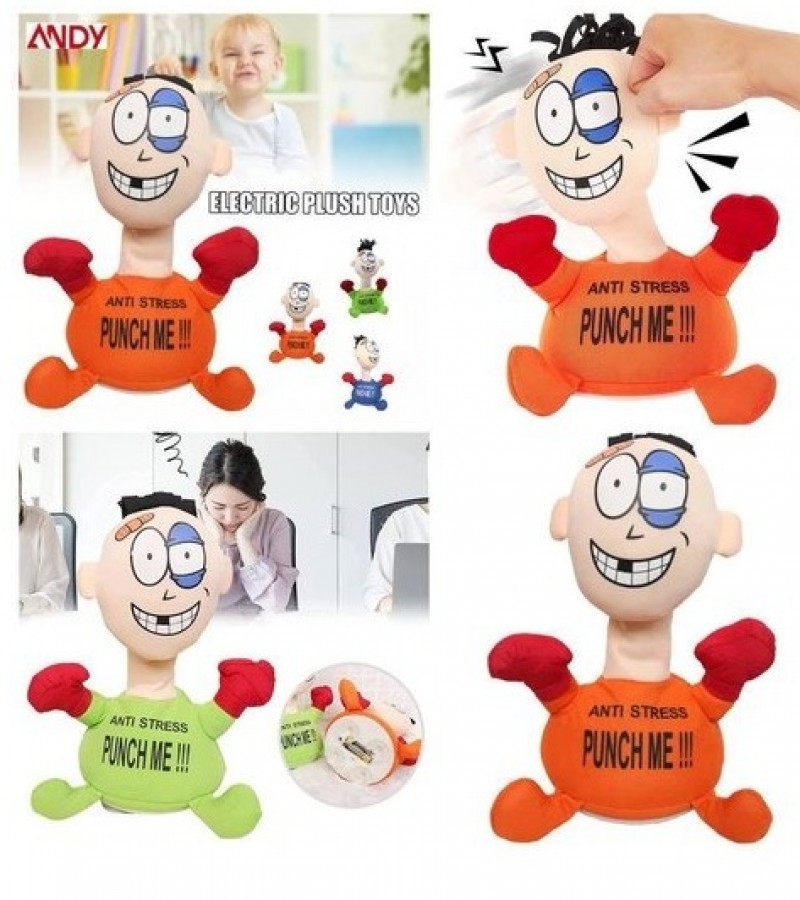 Punch Me Comfortable Touching Electric Plush Vent Toy For Kids and Anti-Stress Relieve - Multi