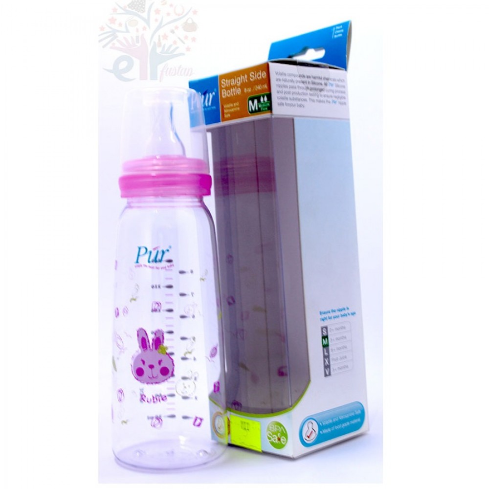 Pur Large Straight Side Feeding Bottle - Volatile And Nitrosamine Safe - 1107