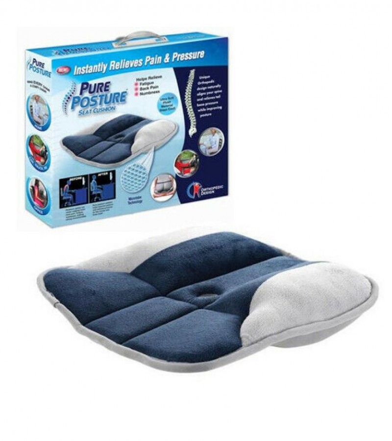 PURE POSTURE SEAT CUSHION - RELIEVES PAIN AND PRESSURE