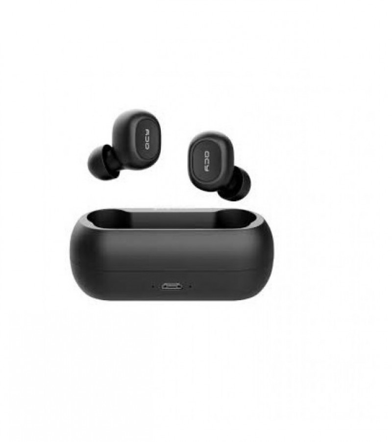 QCY T1C TWS True Wireless Earphone HiFi Stereo Dual Mic Headphone with Charging Box - Bluetooth 5.0