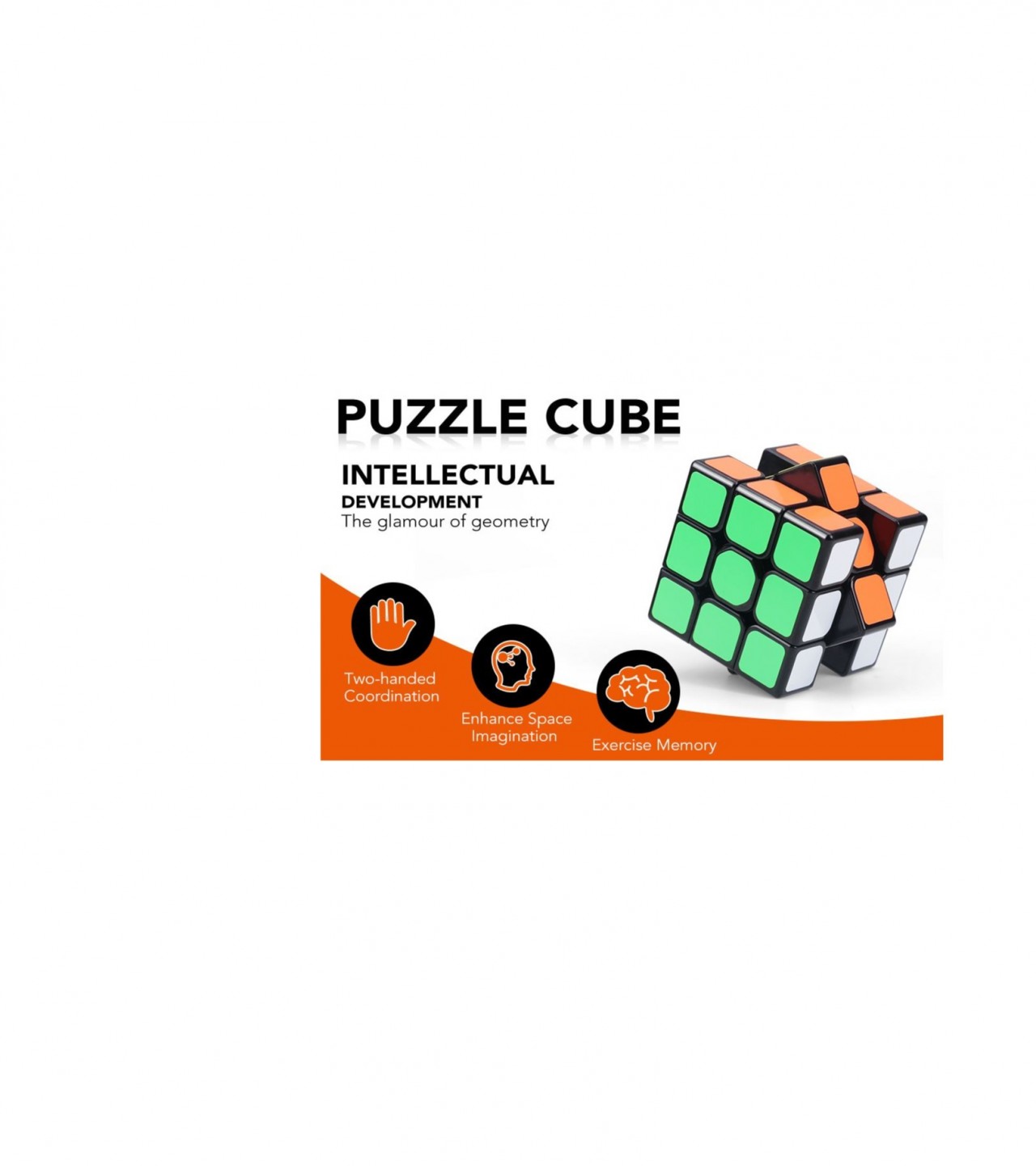 Qiyi Warrior Rubiks Cube Puzzle – 3x3 Stickerless Magic Speed Cube 3x3x3 Puzzles Toys
