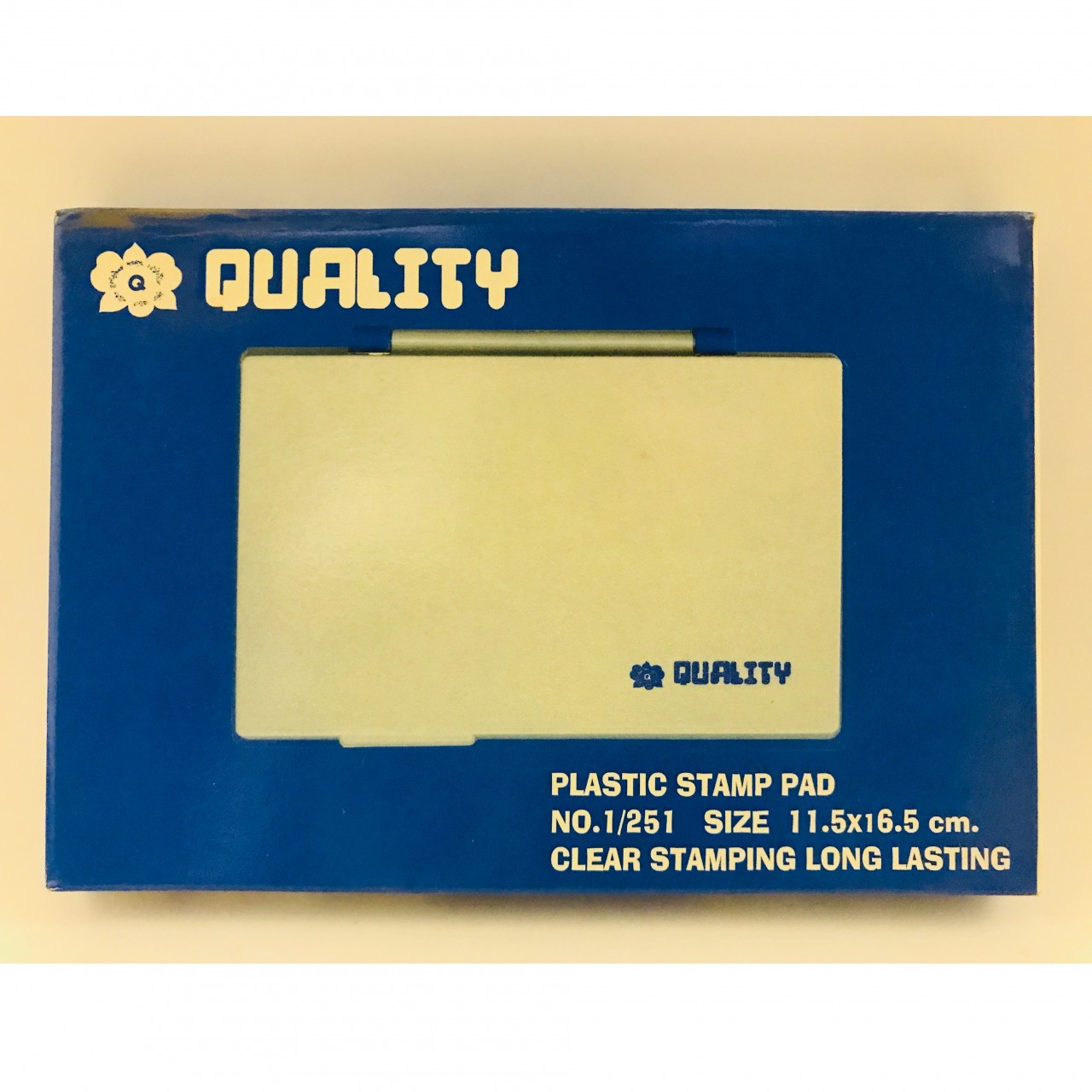 Quality Ink Plastic Stamp Pad No.1/251 - Size11.5x6.5 Cm - Violet