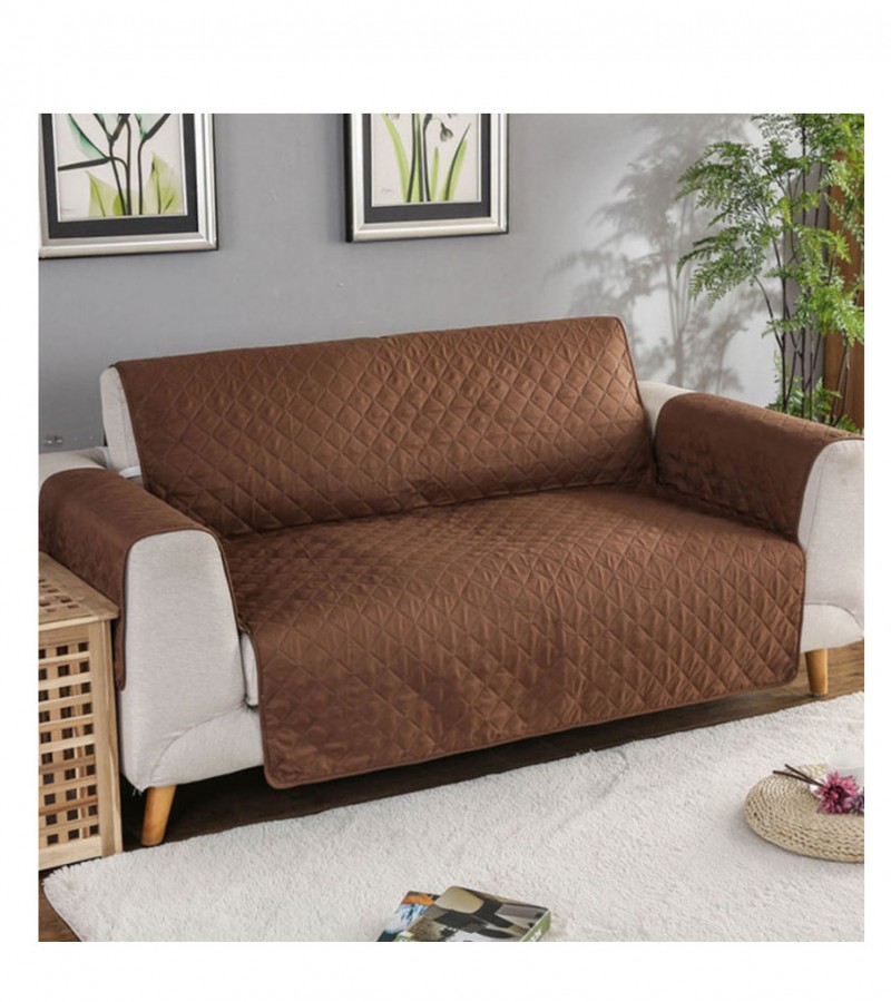 Quilted Sofa Cover Copper 5 str (3+1+1) – Cotton Sofa Coat/Protector
