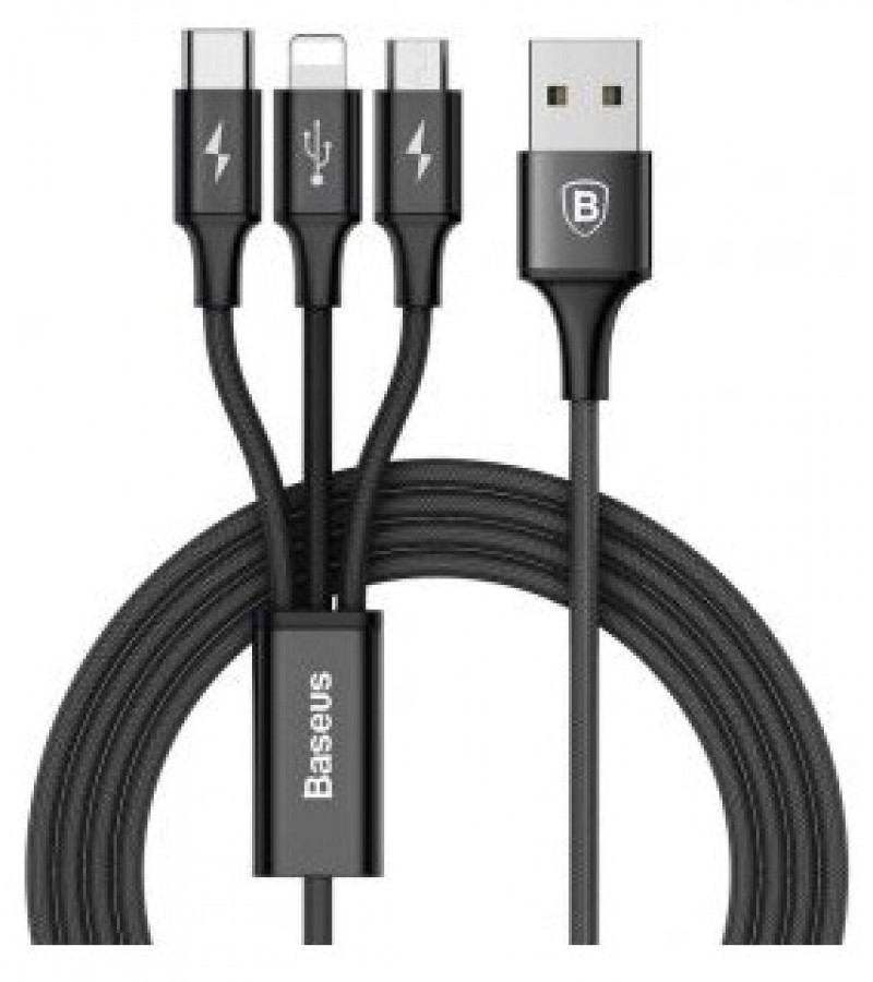 Rapid Series 3-in-1 cable iPhone, Type-C, Micro