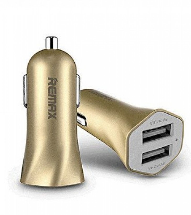 RCC204 - Remax Fast 7 2USB Car Charger - Golden