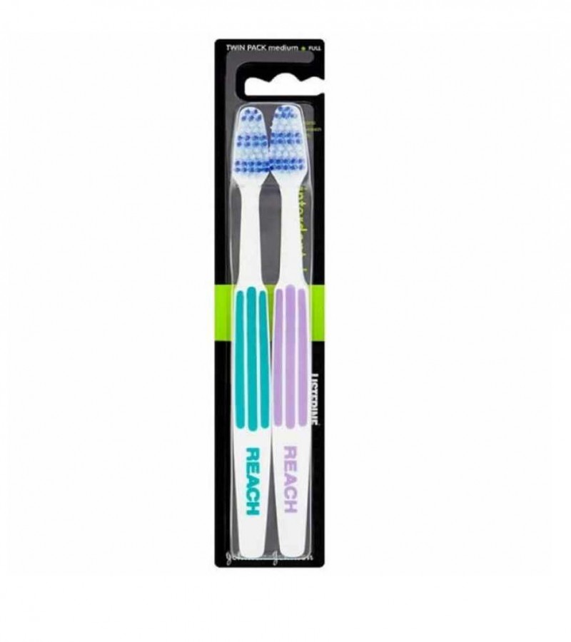 Reach Medium Toothbrush Twin Pack