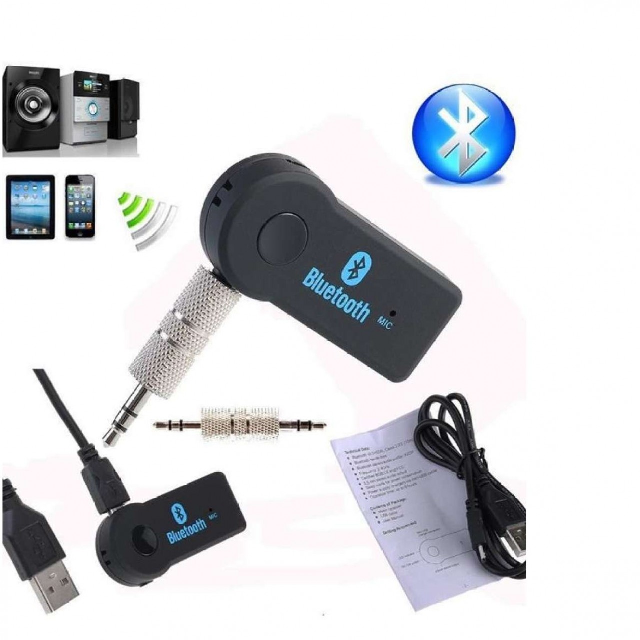 Rechargeable Car Bluetooth Music Receiver