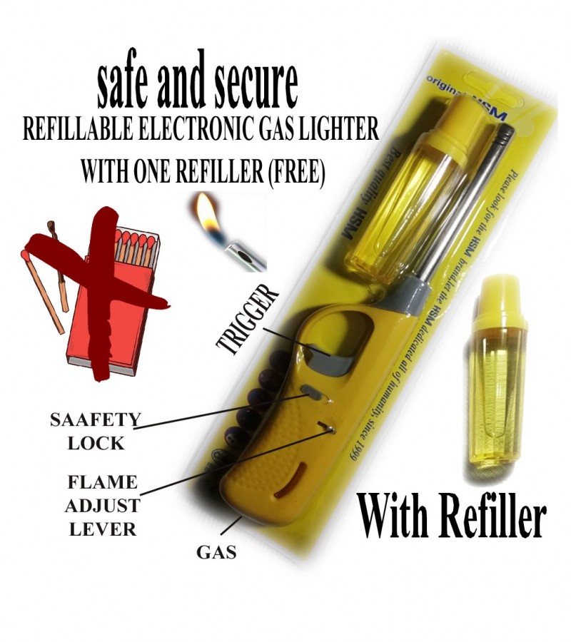 Refilable BBQ Kitchen Stove Lighter Kitchen Lighter for Gas Stove Oven Lighter With GAS Refill kit