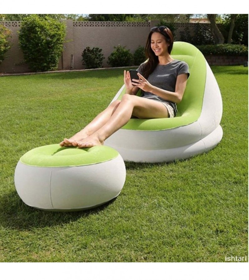 RELAXING SINGLE AIR SOFA CHAIR + FOOT REST