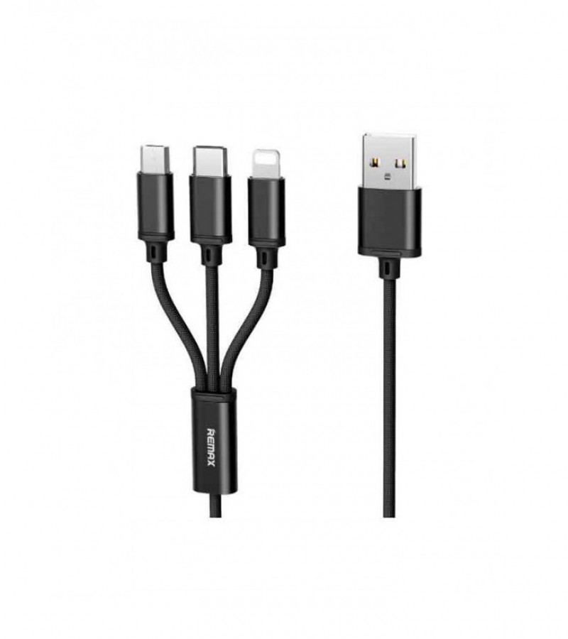 Remax 3in1 Cable RC-131th Gition Series For Micro USB,Type-C And Lightning