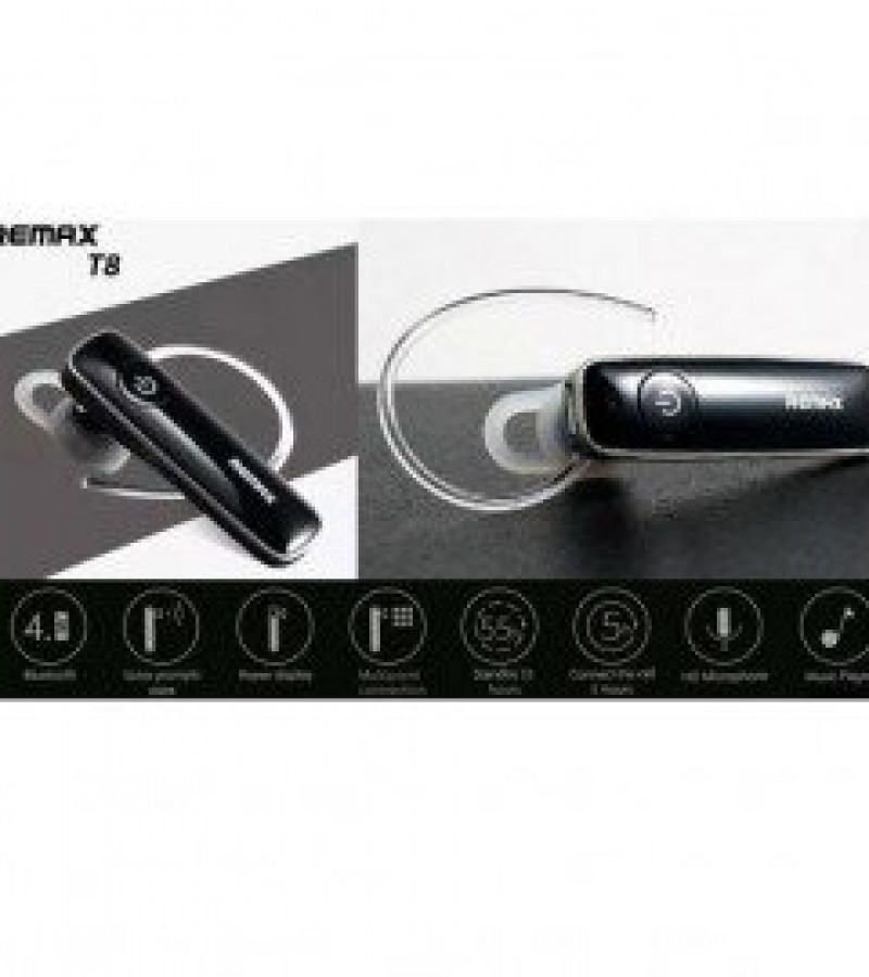Remax Bluetooth Wireless Earphone (RB-T8) – Waterproof – Noise Cancellation