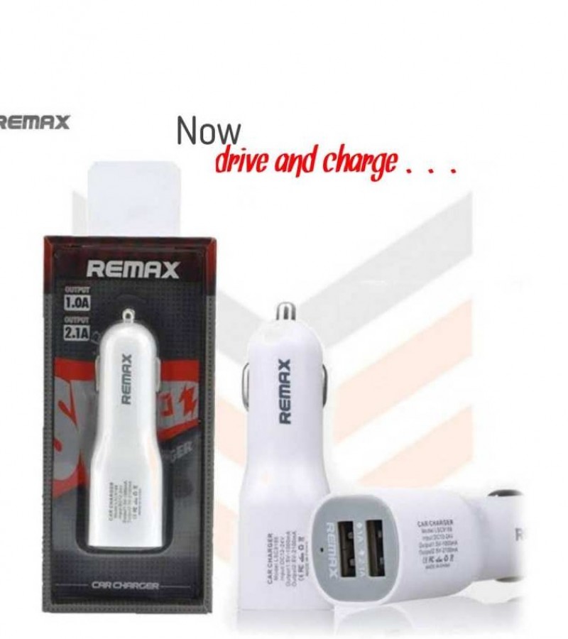 Remax Dual USB Car Charger-White