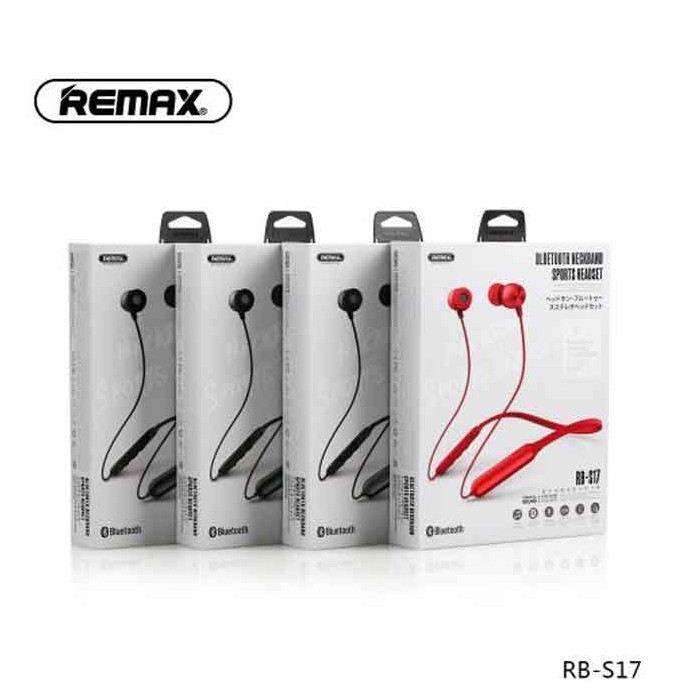 Remax RB-S17 Sports Bluetooth Neckband Headset - Black