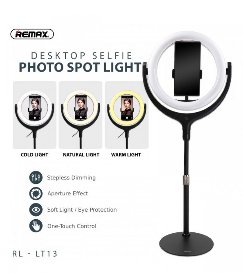 REMAX RL-LT13 Desktop Selfie Photo Spot Light 26cm Ring Light Photo Studio Beauty