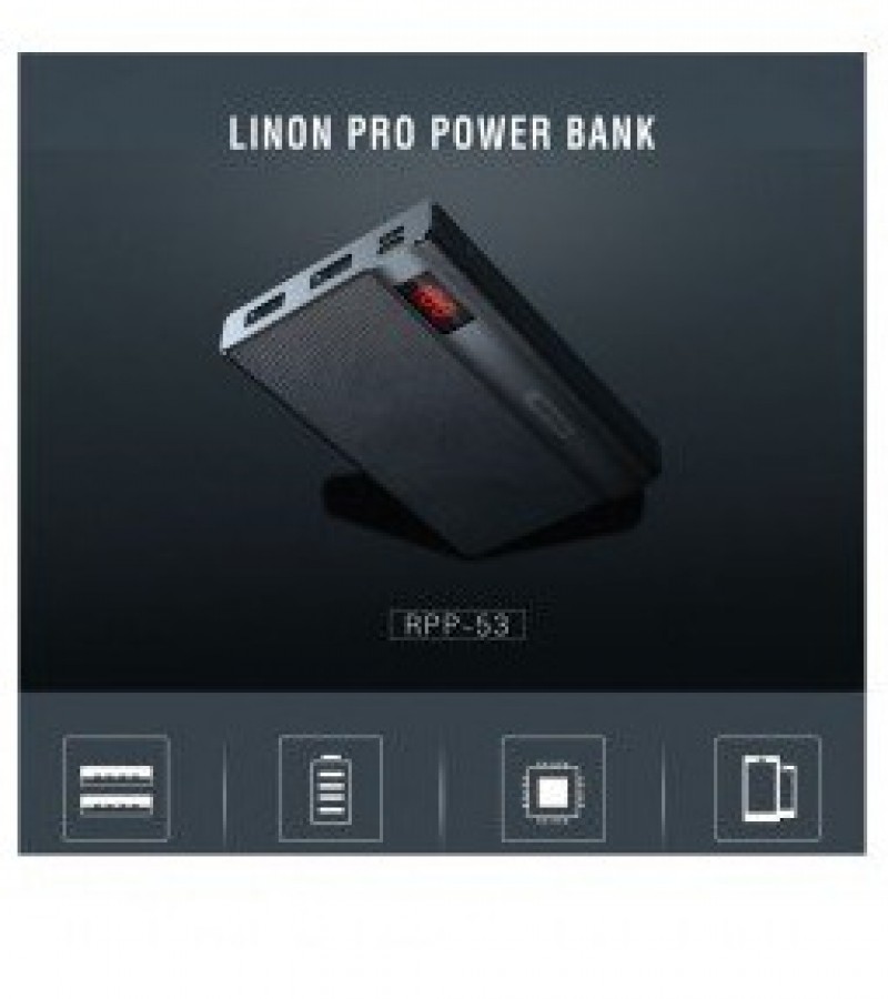Remax RPP-53 Linon Pro Power Bank With 2 Output Ports - 10,000 mAh