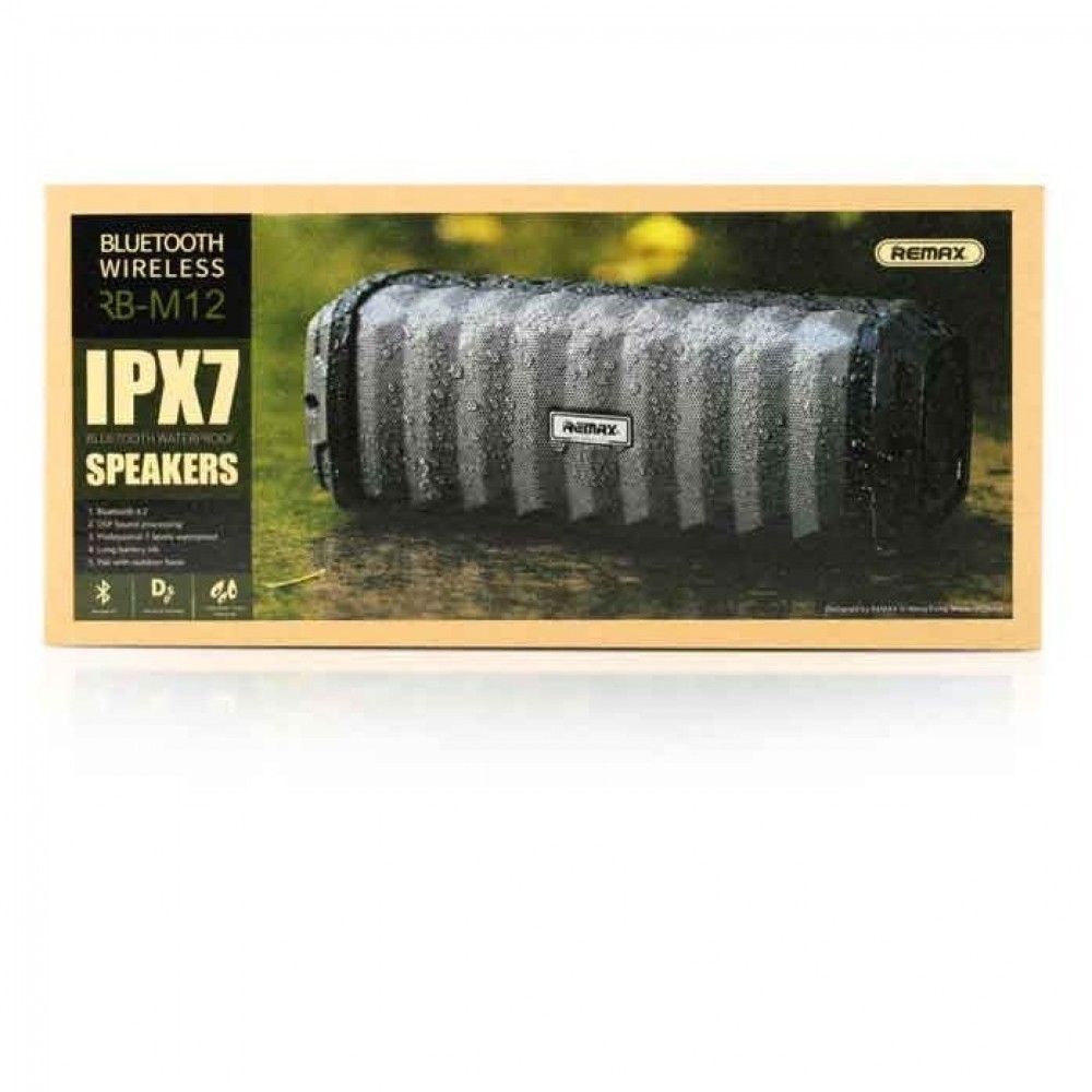 Remax Wireless Speaker RB-M12 Waterproof IPX-7 - Black