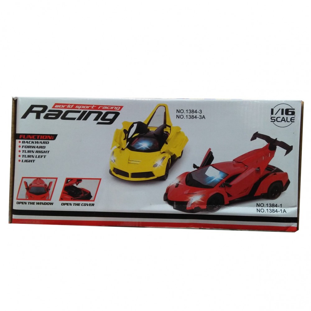 Remote Control World Sport Racing Car For Kids - For 3+ Ages - Yellow