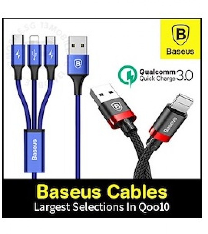 RGB 3 –in-1 cable iphone, Type-C, Micro Usb