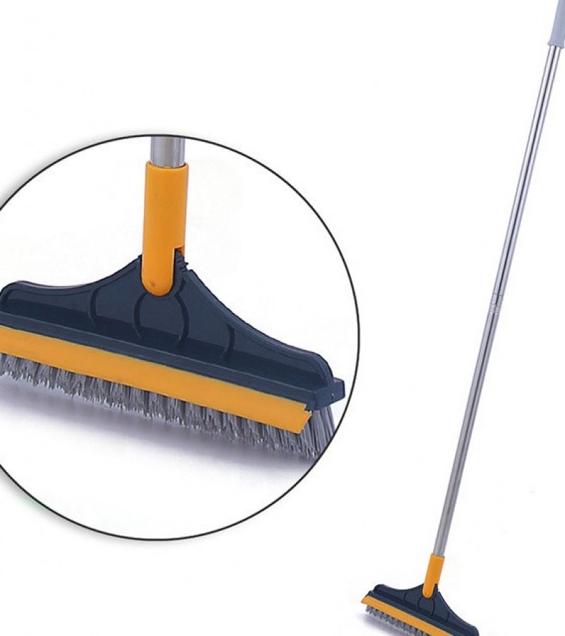 Rotating Floor Brush Scrub Bathroom Wiper Long Handle