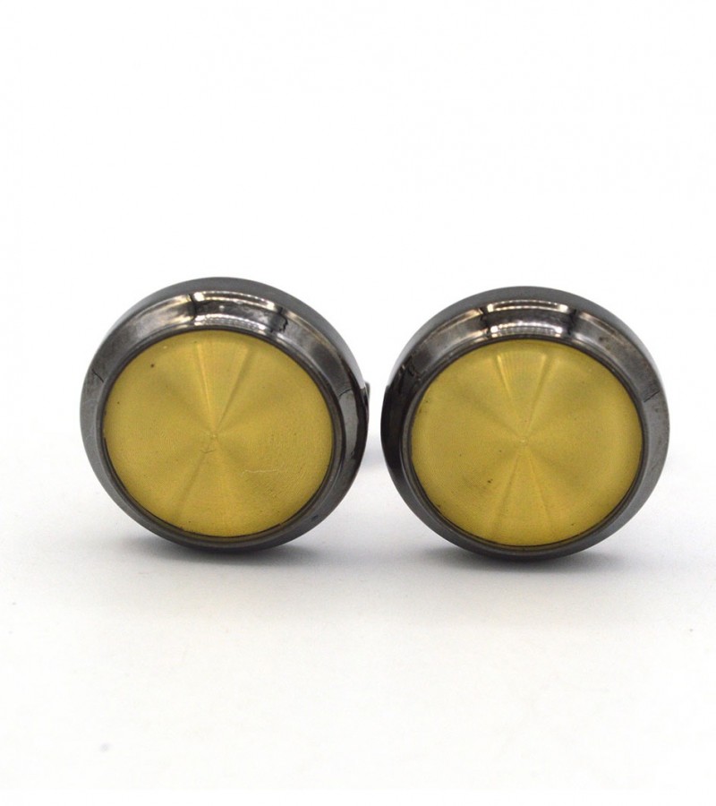 Round Yellow Stone Cufflinks  MC1697