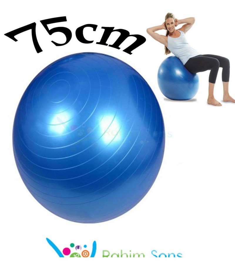 RS Anti Burst Imported Yoga Gym Exercise Ball - 85cm -75cm -65cm Random Colors