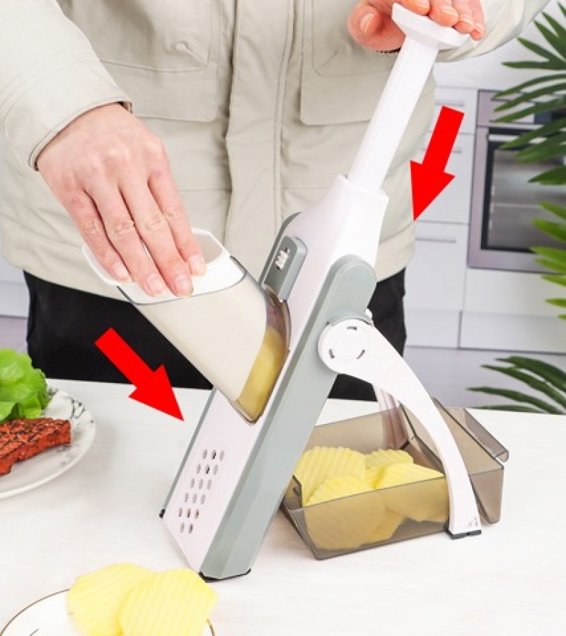 Safe mandoline slicer for Vegetables, Meal Prep & More with Thickness Size Adjuster