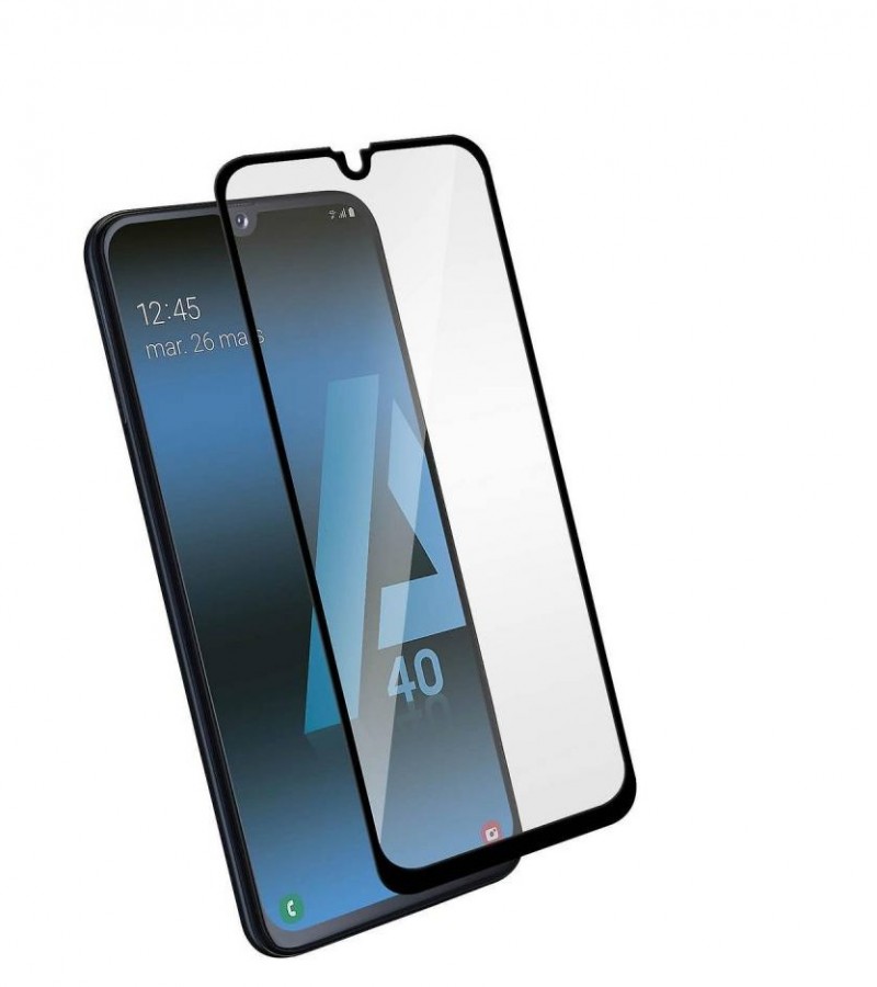 Samsung A40 - 5D - Full Glue - Full coverage - Edge to Edge - Protective Tempered Glass
