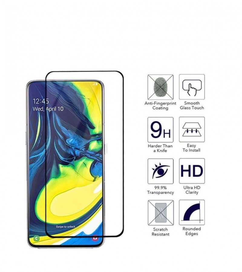 Samsung A80 - Full coverage Protective Tempered Glass - Screen Protector