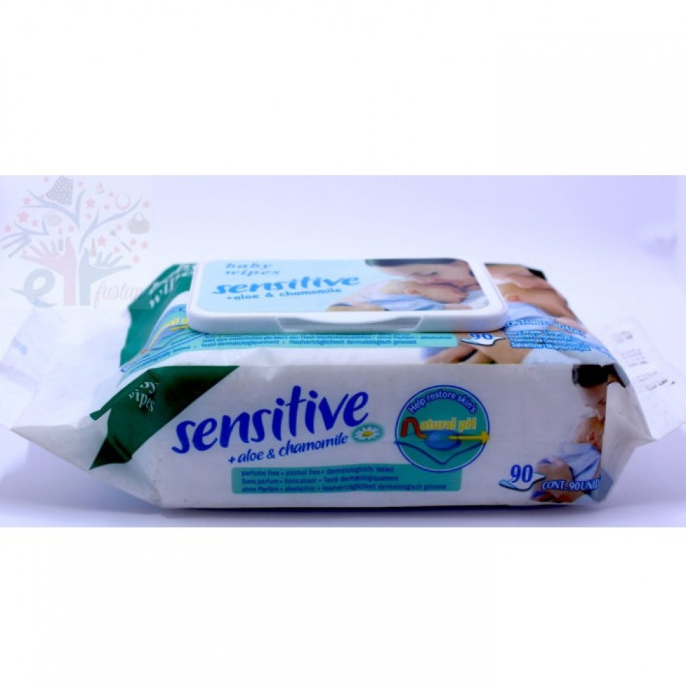 Sensitive Baby Wipes With Aloe & Chamomile - 90 Wipes