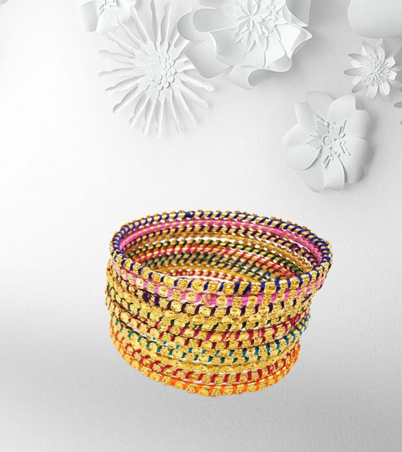 Set of 12 Thread Mutli-color Bangle