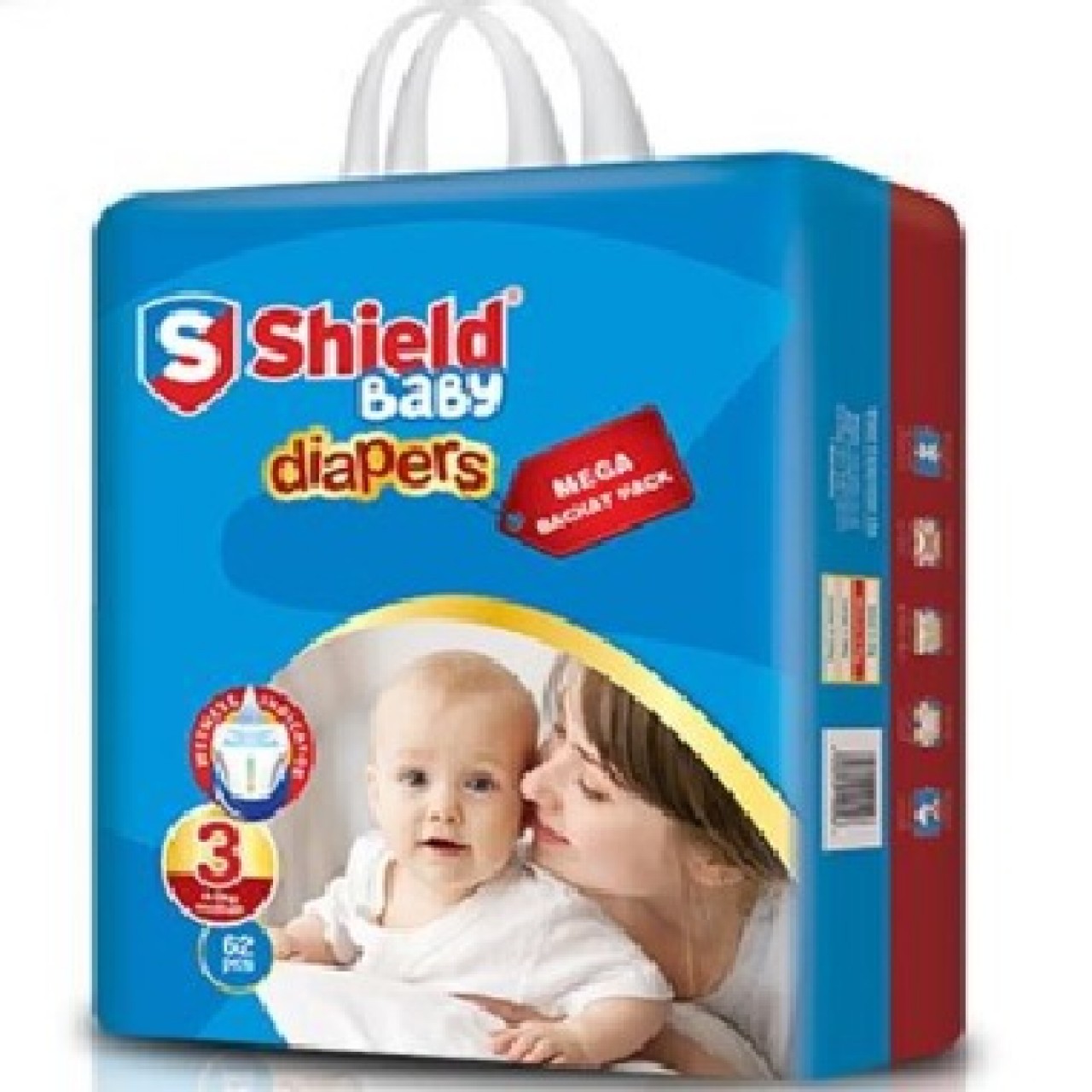 Sheild Diaper 62 PCS Size 3 (4 to 9 kg)
