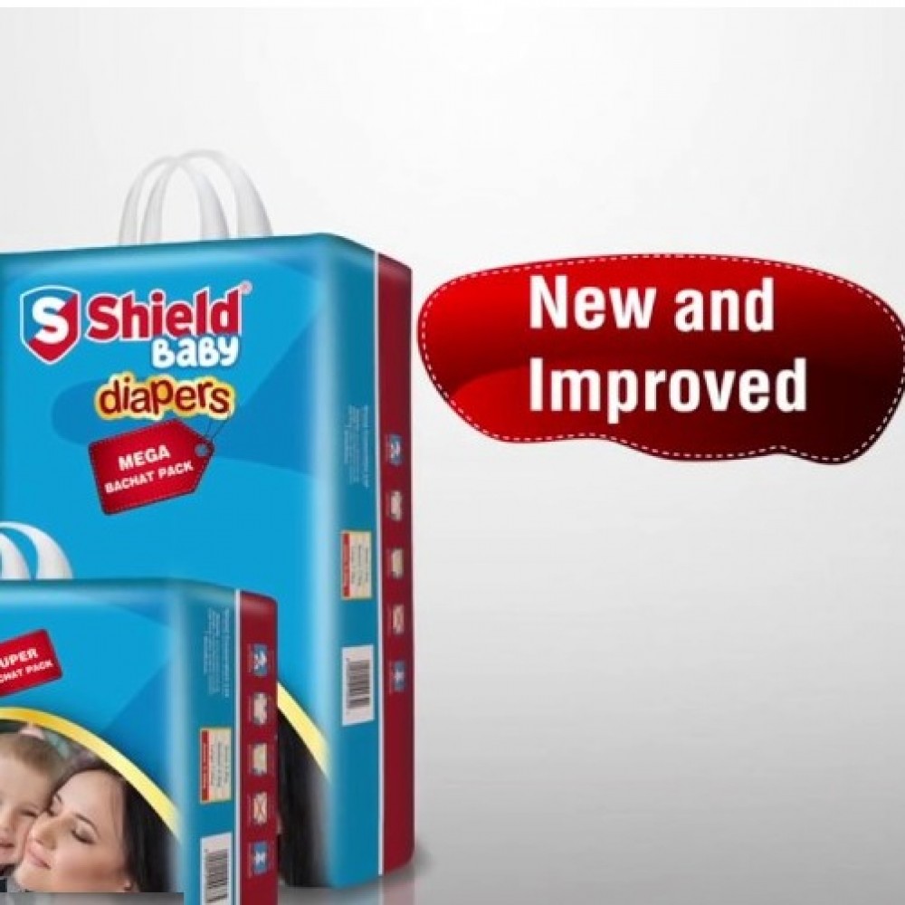 Sheild Diaper 62 PCS Size 3 (4 to 9 kg)